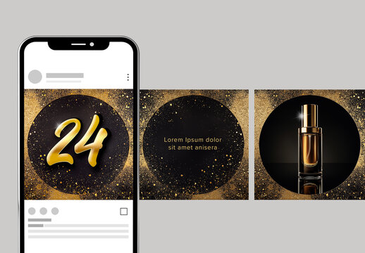 Advent Calendar Social Media Carousel with AI Background