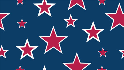 Fototapeta premium red star shape pattern on blue background