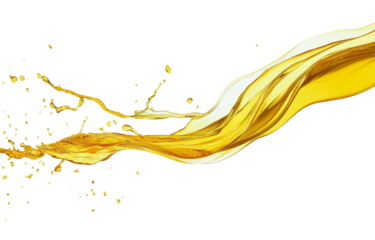 Cosmetic oil or juice splash isolated on white background include Clipping path 3d rendering.