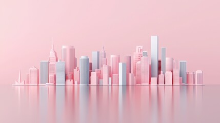 Fototapeta premium Futuristic pop-up art installation in a modern cityscape environment