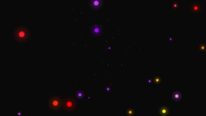 Colorful bokeh background particles lights circles. Bokeh Particles Infinite Loop.