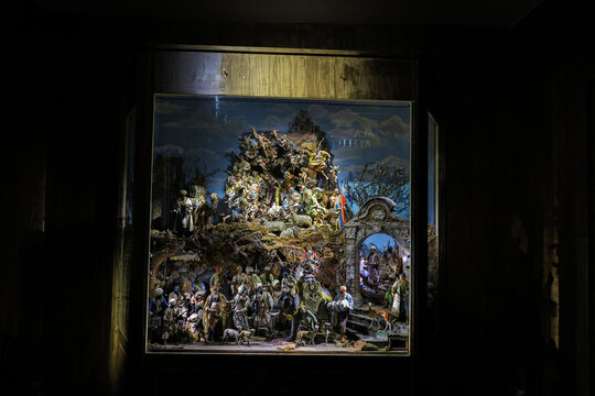 presepe napoletano, Interior of Museum of Capodimonte, naples, italy