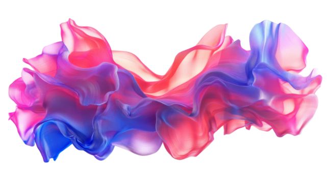 Colorful abstract wave transparent background - Powered by Adobe