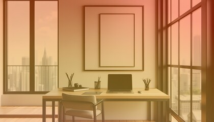 Frame mockup, ISO A paper size. Living room wall poster mockup. Interior mockup with house background. Modern interior design. 3D render. Modern Minimalist Frame and Blank Poster Background Design 