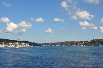 Fototapeta premium Beautiful Istanbul Bosphorus view. Istanbul cityscape.