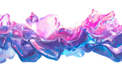 Colorful abstract wave transparent background