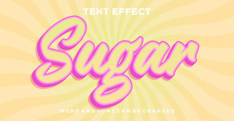 Sugar editable text effect