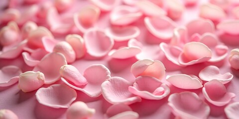 Obraz premium A stunning array of assorted rose petals in gentle pastel hues, ideal for romantic, wedding, or Valentine's themes. Perfect for creating a delicate floral background