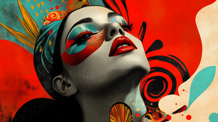 Retro Art with Vintage Aesthetic Design