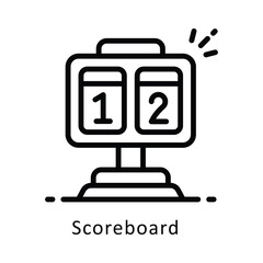 Naklejka premium Scoreboard vector Outline Icon. Eps file 10
