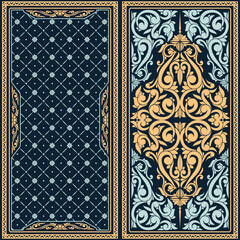 Decorative ornate retro design blank card