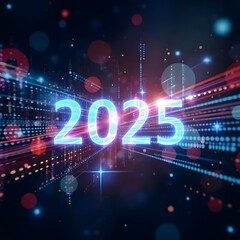 Obraz premium background with new year 2025 numbers