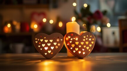Valentine's Day Romantic Decorative Lantern Pair