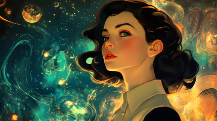 Retro Art with Vintage Aesthetic Design