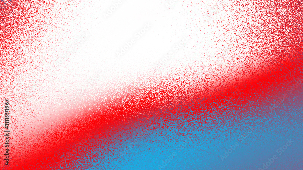 Poster blue and red blurred transparent gradient background. transparent gritty sand noise overlay backgrou