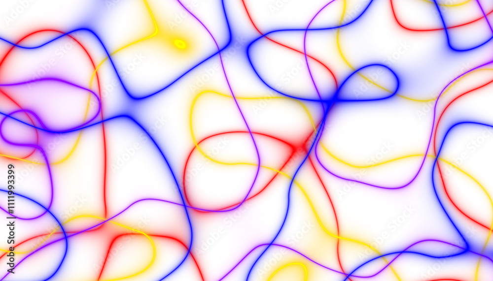 Poster abstract colorful spectrum thin linear abstract curved wavy wide pattern for background, wallpaper, 