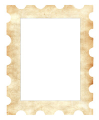 stamp vintage parchment postal stamp frame picture frame vertical empty postage stamp mock up 
