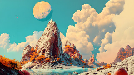 Retro Art with Vintage Aesthetic Design