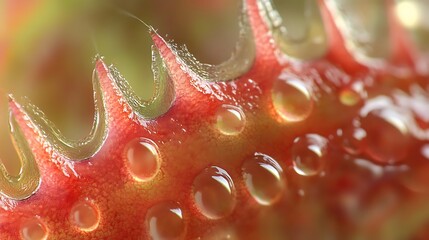 Closeup view of a carnivorous plants trap detail