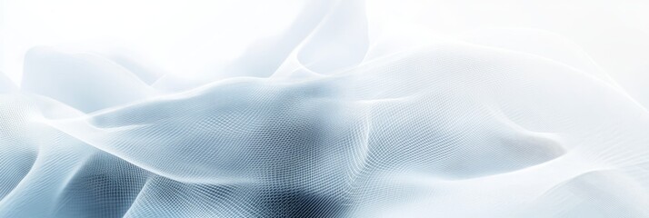 Fototapeta premium A captivating futuristic background in white and blue with abstract waves that symbolize technology, innovation, serenity, elegance, and creativity.