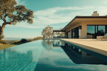 Fototapeta premium Pool house tree