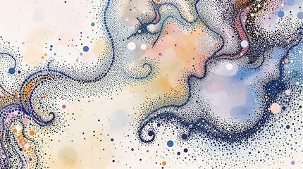 Close Pointillism Dots And Alcohol