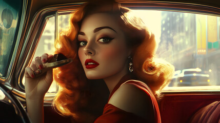 Retro Art with Vintage Aesthetic Design