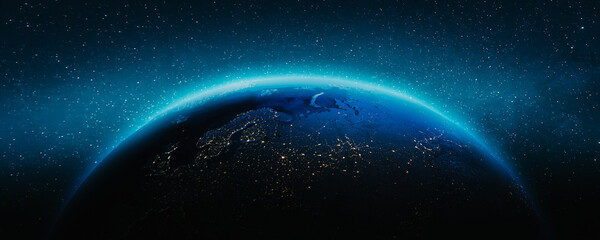 Planet Earth at night