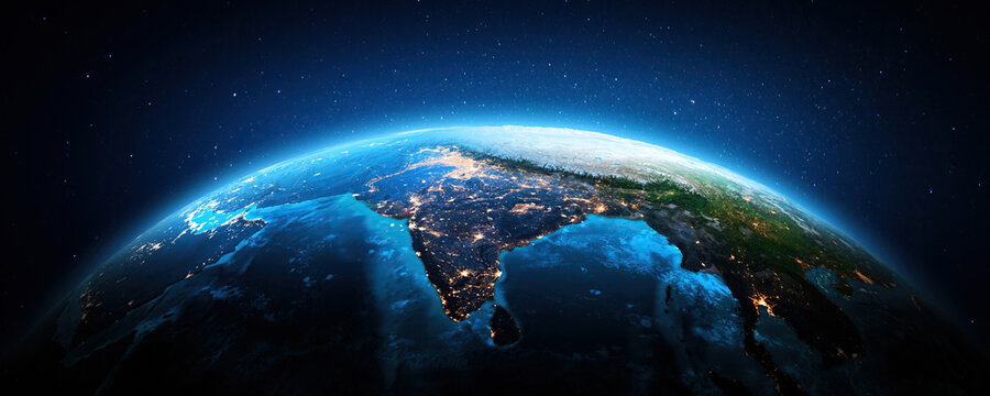 India at night