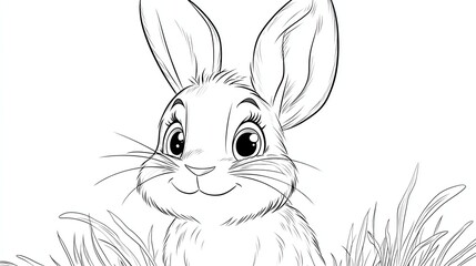 A cute cartoon bunny rabbit.