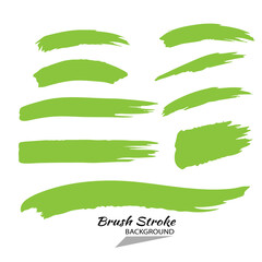 Obraz premium Vector green brush strokes