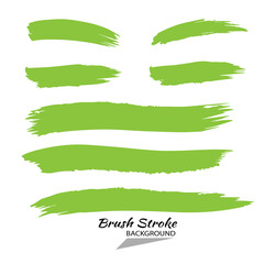 Vector green  brush strokes