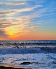 sunset over the sea