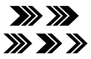 黒の矢印アイコンセット