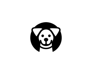Circle Dog Logo Vector illustration. 