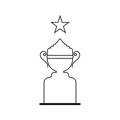 Trophy cup, winner cup, victory cup icon. Reward symbol sign for web and mobile