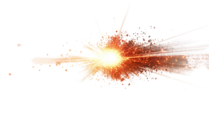 Explosion of pixels transparent background