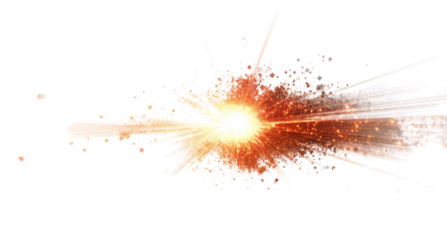 Explosion of pixels transparent background