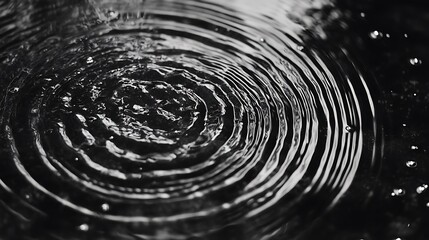 Concentric Water Ripples Expanding Outward