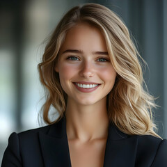 Smiling Woman Portrait Illustration