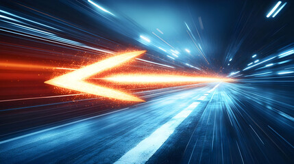 Abstract Arrow Speed Light Trail