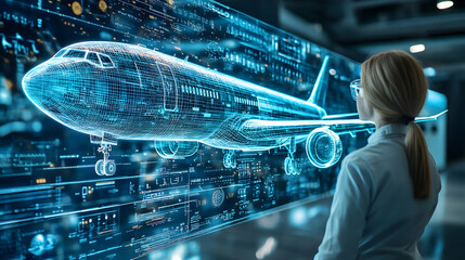 3D Airplane Design Visualization