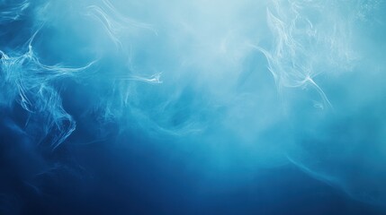 Obraz premium Serene abstract blue and white gradient with flowing textures resembling ethereal waves.
