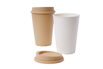 Minimalist Eco-Friendly Reusable Coffee Cup with Lid