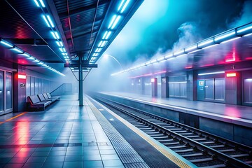 Obraz premium creative and unique background images captures the serene beauty of fog in nature, bustling cities, and tranquil villages