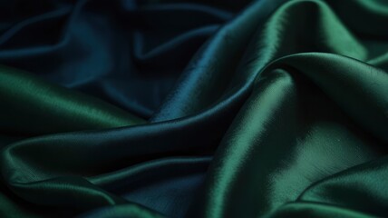 Obraz premium toned picture of green and blue soft silk cloth as backdrop