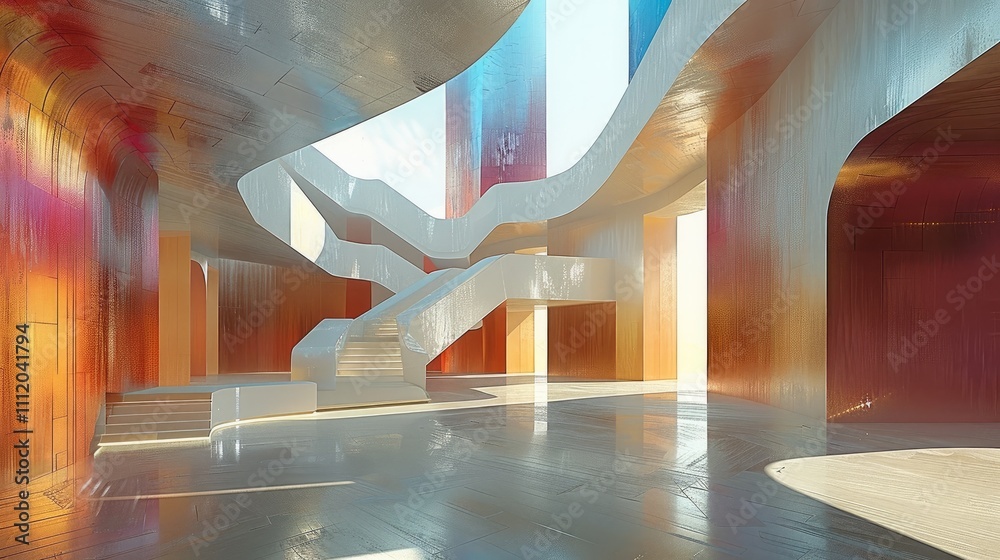 Aufkleber A performance venue using a modern abstract art scheme.