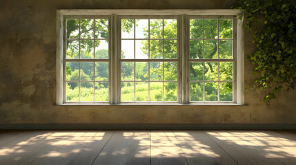 Room with Window View 3D Illustration