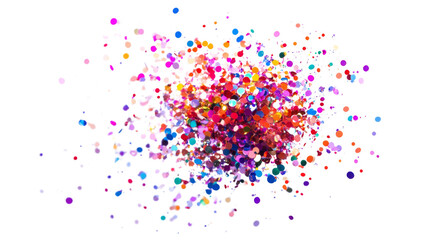 Fototapeta premium Confetti explosion transparent background