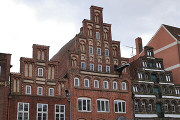 Blick in die Altstadt von Lüneburg in Niedersachsen	
